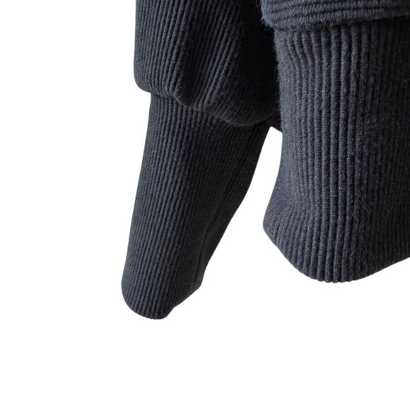 Varley Vine Half Zip Pullover Sweatshirt Sz Md Ribbed Gold Hardware Shawl Collar - Picture 9 of 16